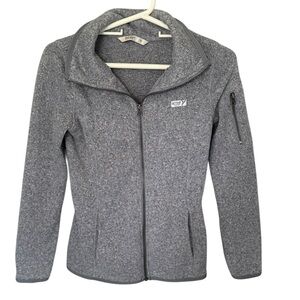 Old Navy Active XS Gray Heather Zip Up Hoodie Like New Cozy Fleece